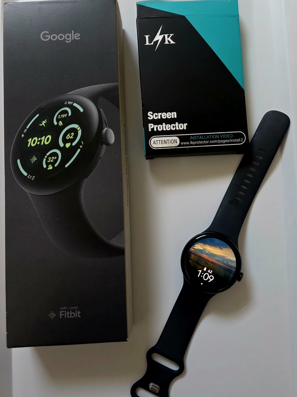 Google Pixel Watch 3 -45mm Black - Fitness Smartwatch Used In Good Condition